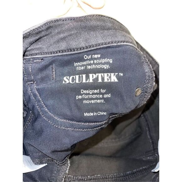 Athleta Womens Sz 0 Sculptek Ankle Zip Ultra‎ Jeans Black Wash High Rise Stretch - Picture 7 of 8
